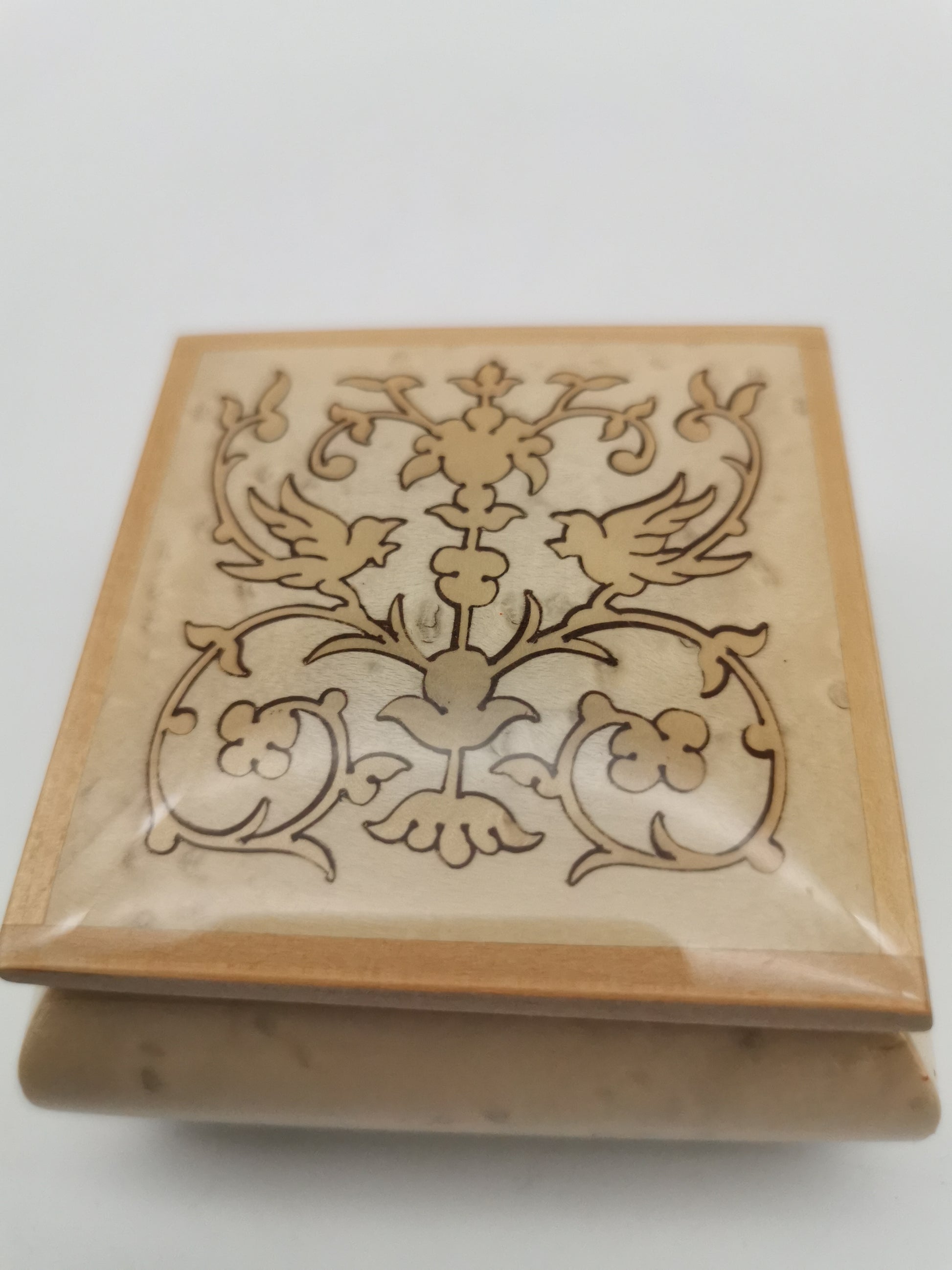 Vintage Italian Sorrento Inlaid Wood Trinket Ring Box