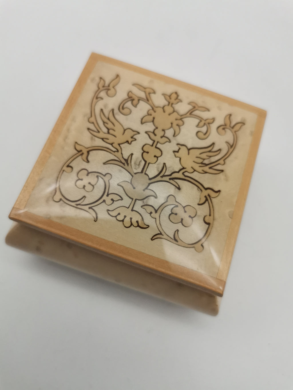 Vintage Italian Sorrento Inlaid Wood Trinket Ring Box