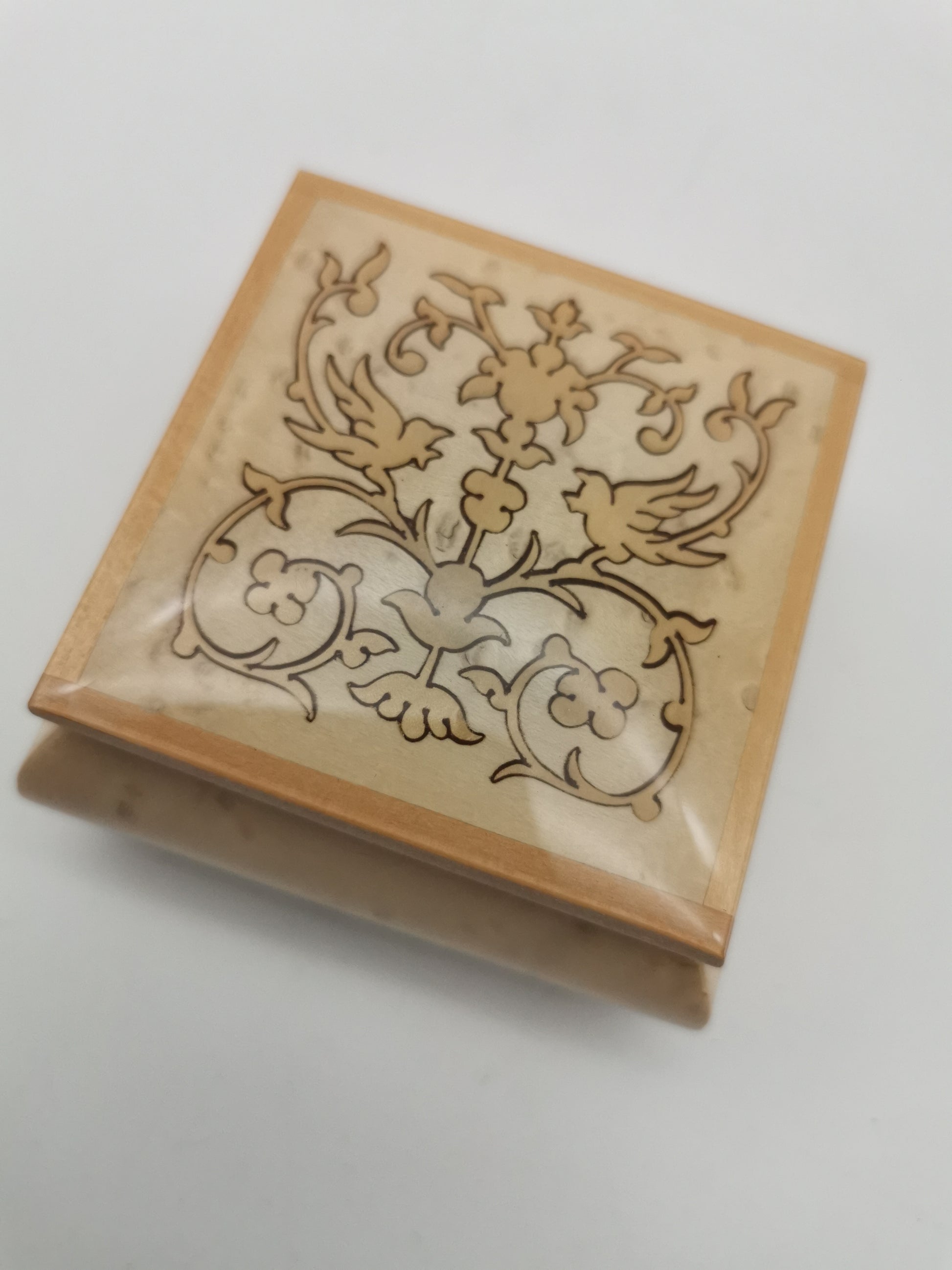 Vintage Italian Sorrento Inlaid Wood Trinket Ring Box