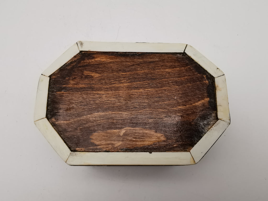 Vintage Egyptian Hexagonal Mosaic Inlaid Mother-of-Pearl Jewelry Box