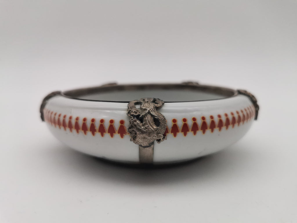 Chinese small porcelain metal mounted bowl