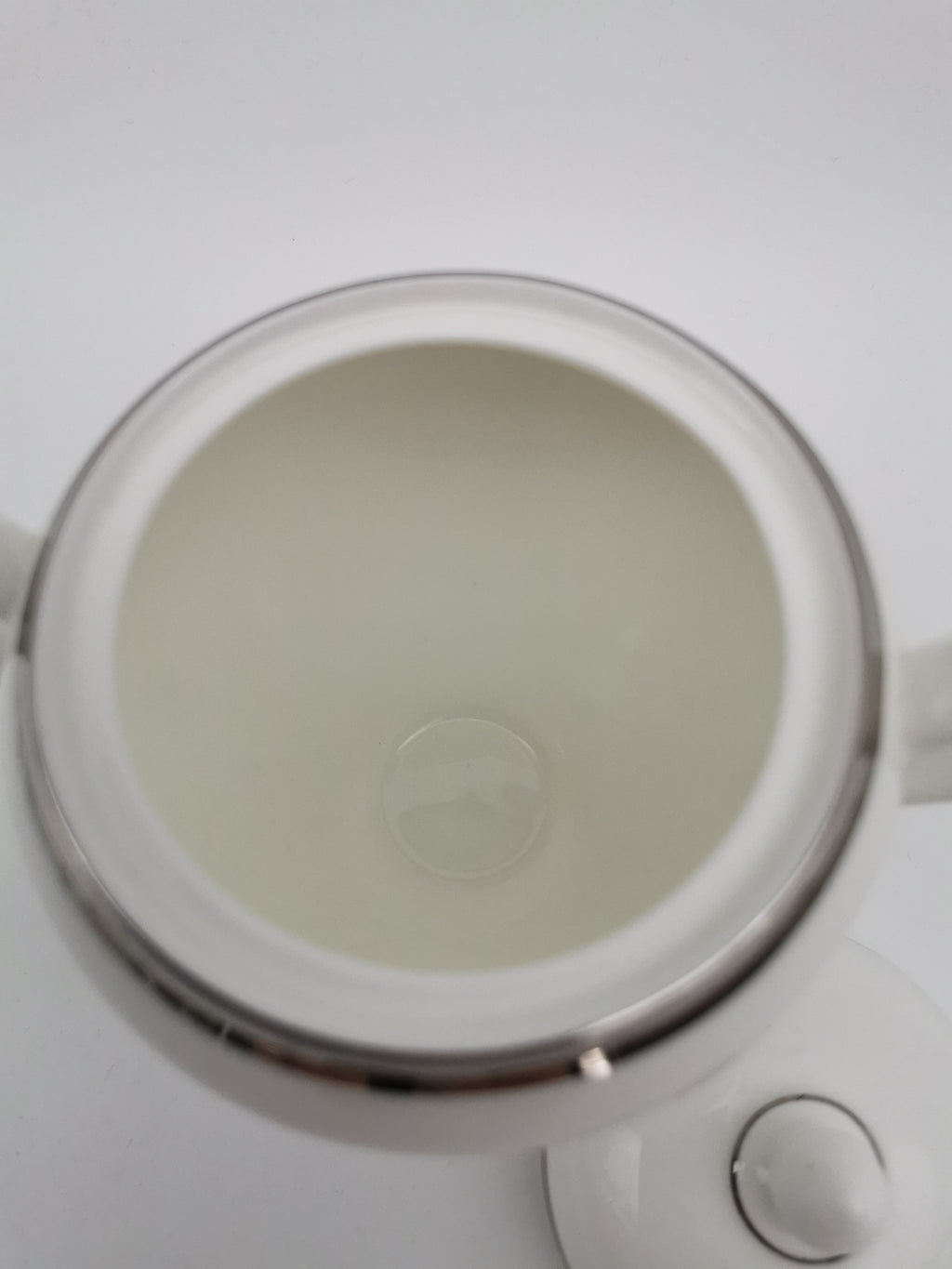 Vintage Wedgwood White and Platinum Fine Bone China Lidded Sugar Bowl