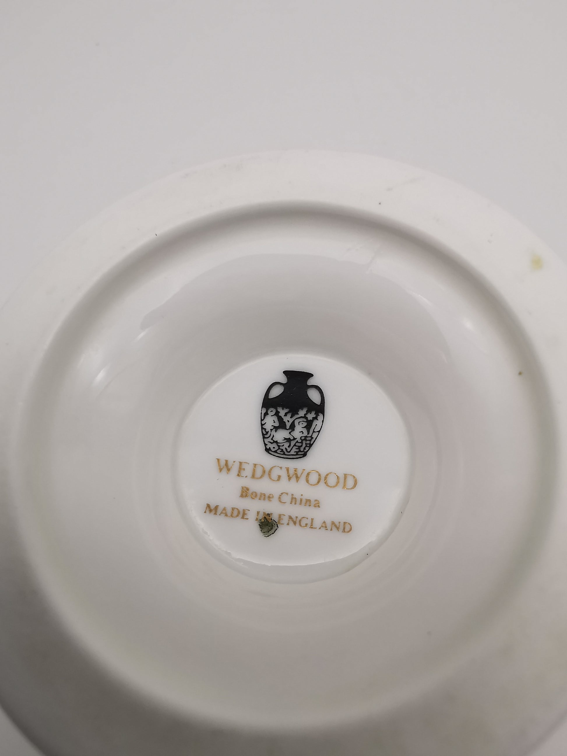 Vintage Wedgwood White and Platinum Fine Bone China Lidded Sugar Bowl