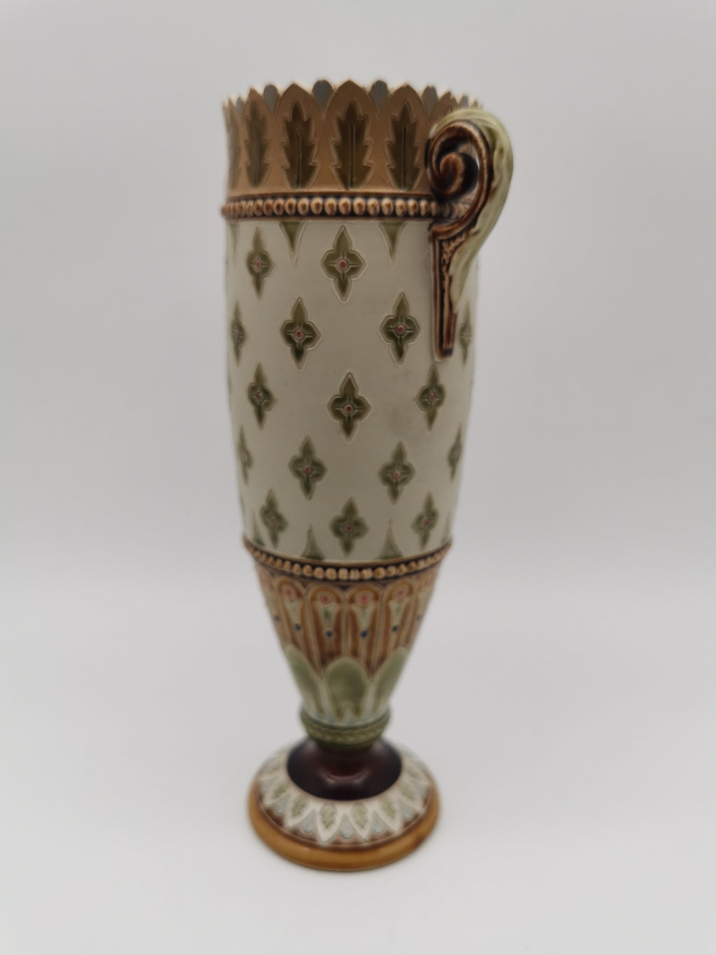 Antique Mettlach Villeroy & Boch Stoneware Vase - Model 1719