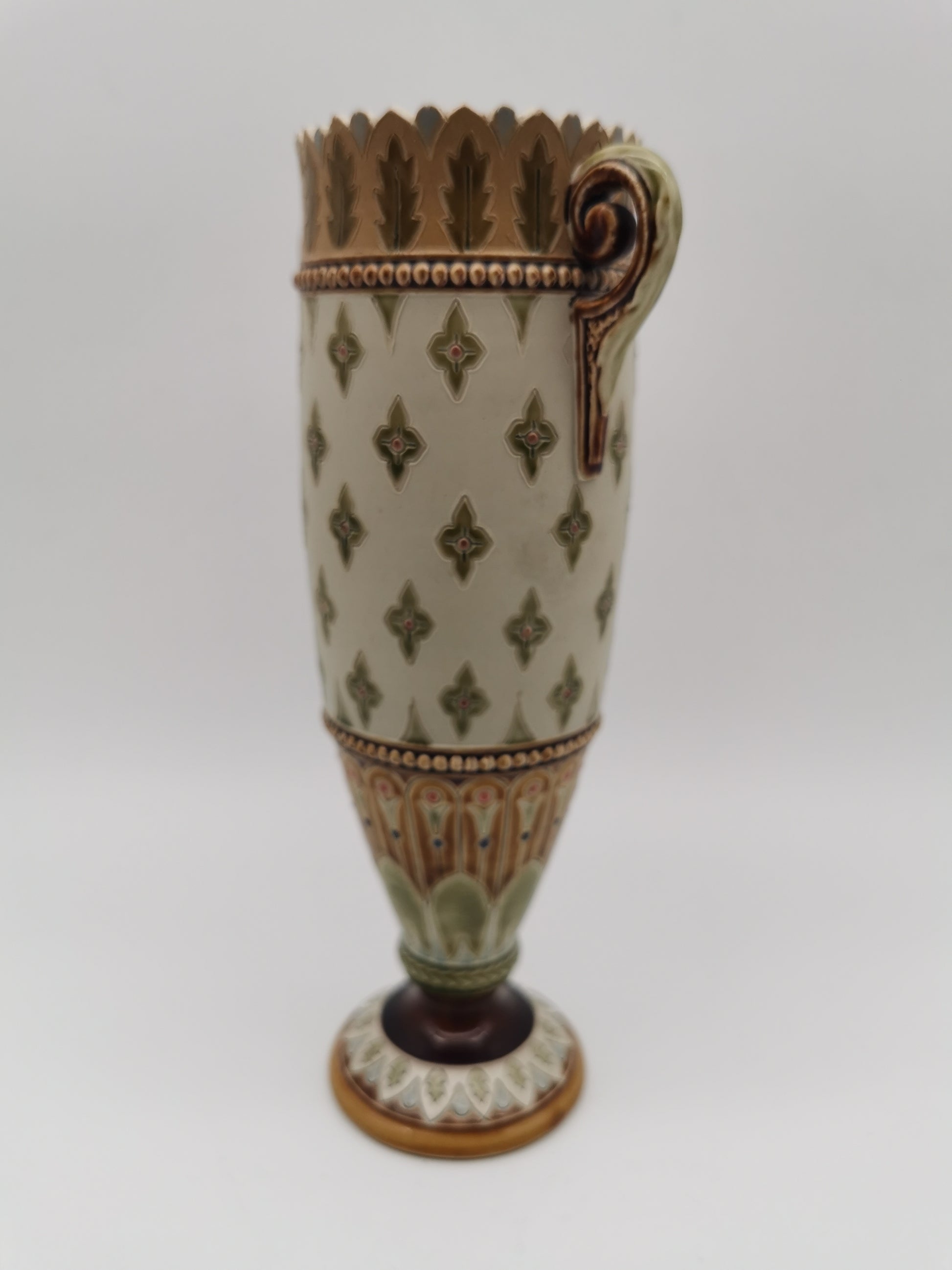 Antique Mettlach Villeroy & Boch Stoneware Vase - Model 1719