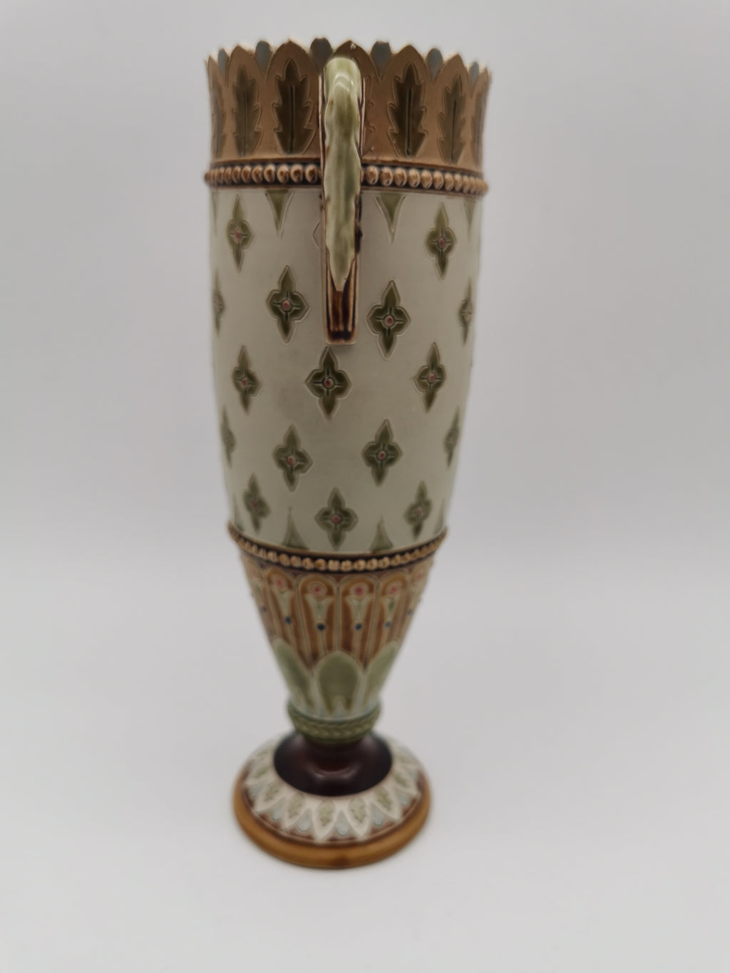 Antique Mettlach Villeroy & Boch Stoneware Vase - Model 1719