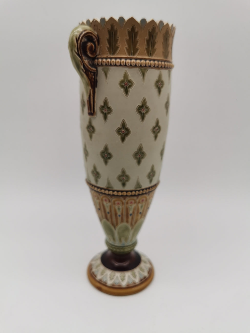 Antique Mettlach Villeroy & Boch Stoneware Vase - Model 1719