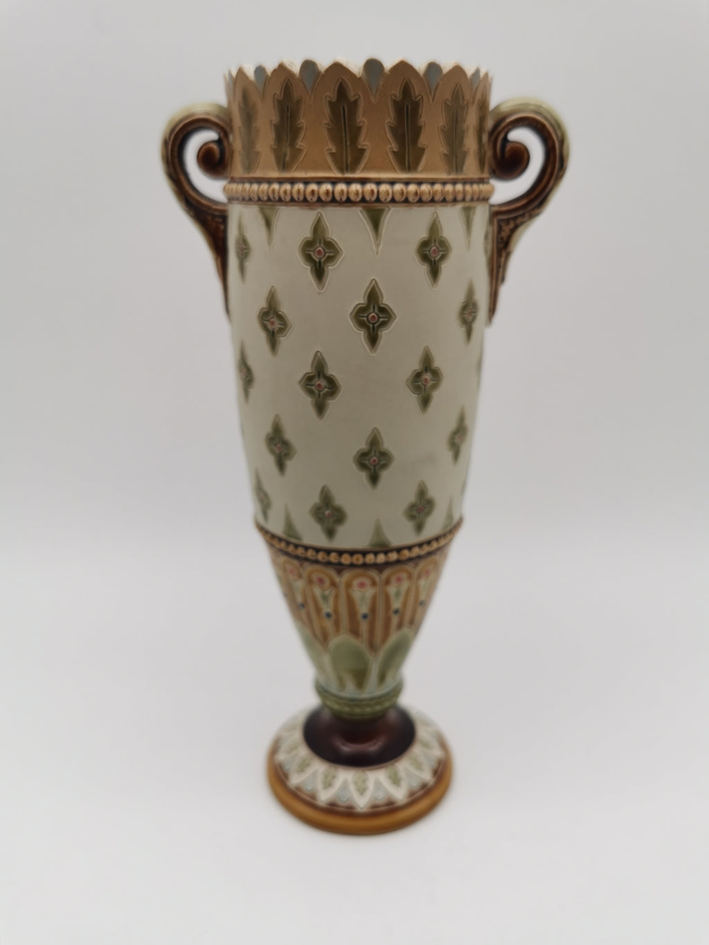 Antique Mettlach Villeroy & Boch Stoneware Vase - Model 1719