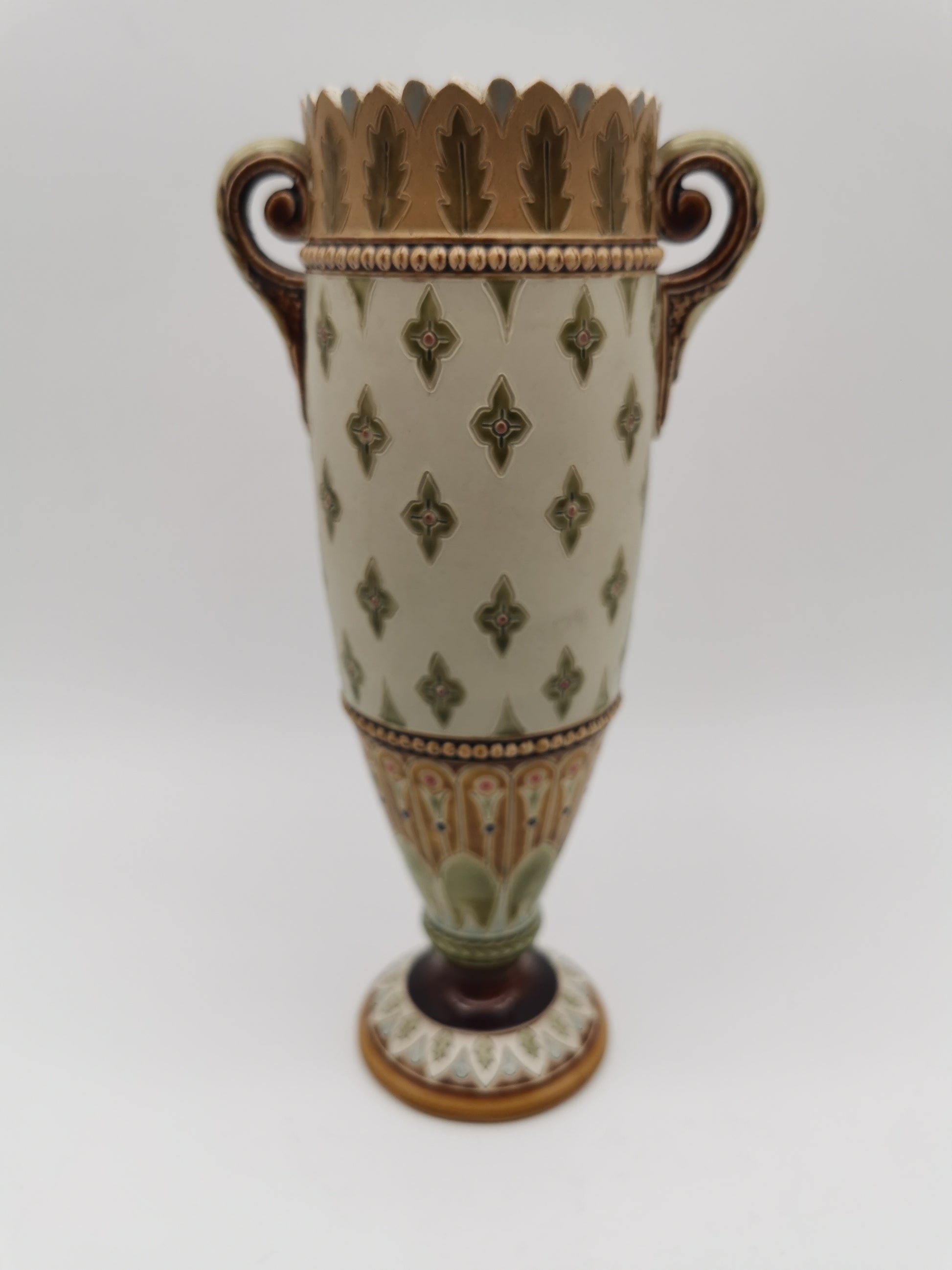 Antique Mettlach Villeroy & Boch Stoneware Vase - Model 1719