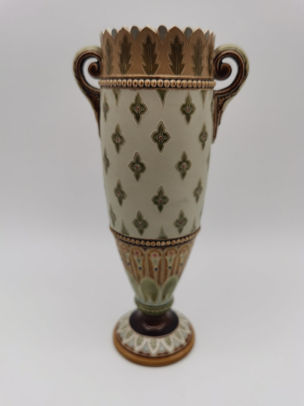 Antique Mettlach Villeroy & Boch Stoneware Vase - Model 1719