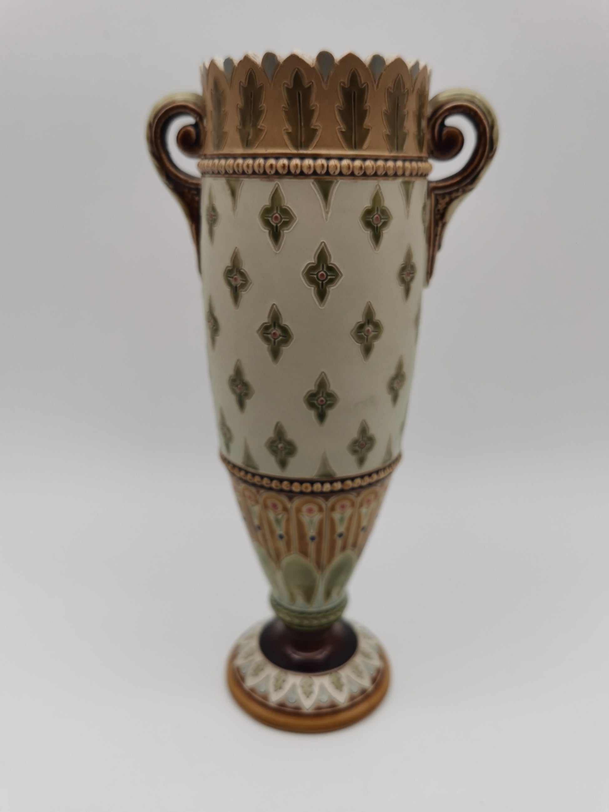 Antique Mettlach Villeroy & Boch Stoneware Vase - Model 1719