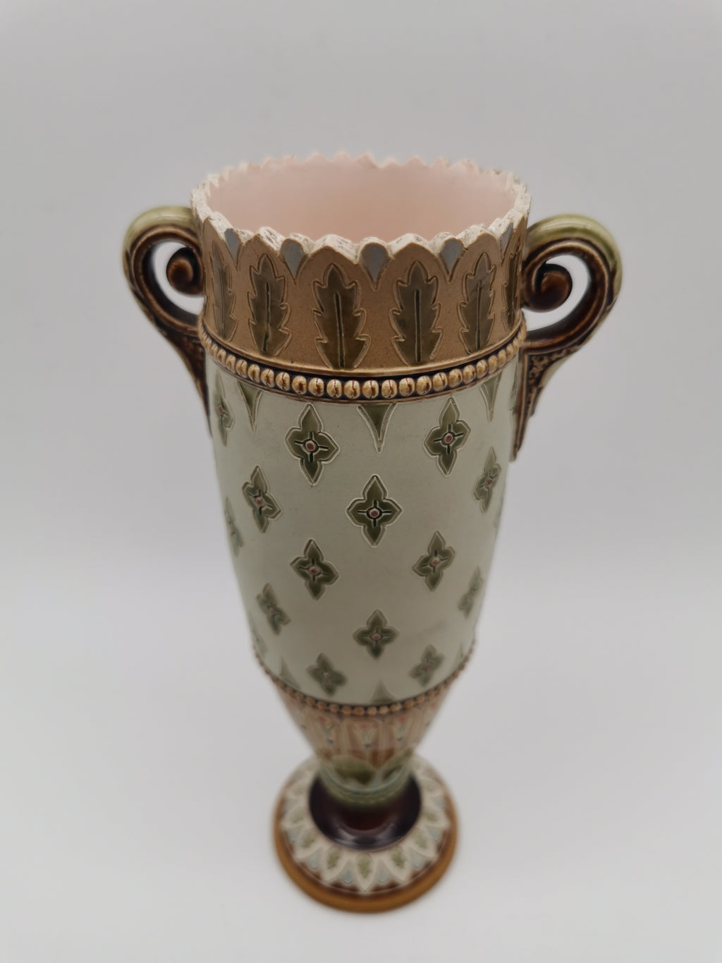 Antique Mettlach Villeroy & Boch Stoneware Vase - Model 1719