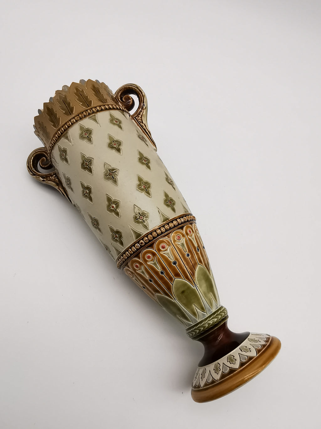 Antique Mettlach Villeroy & Boch Stoneware Vase - Model 1719