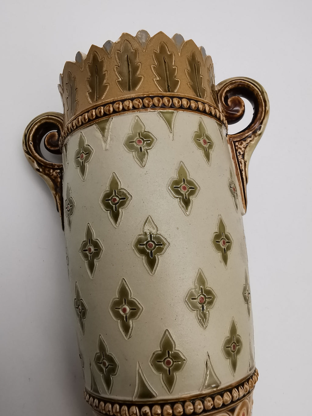 Antique Mettlach Villeroy & Boch Stoneware Vase - Model 1719