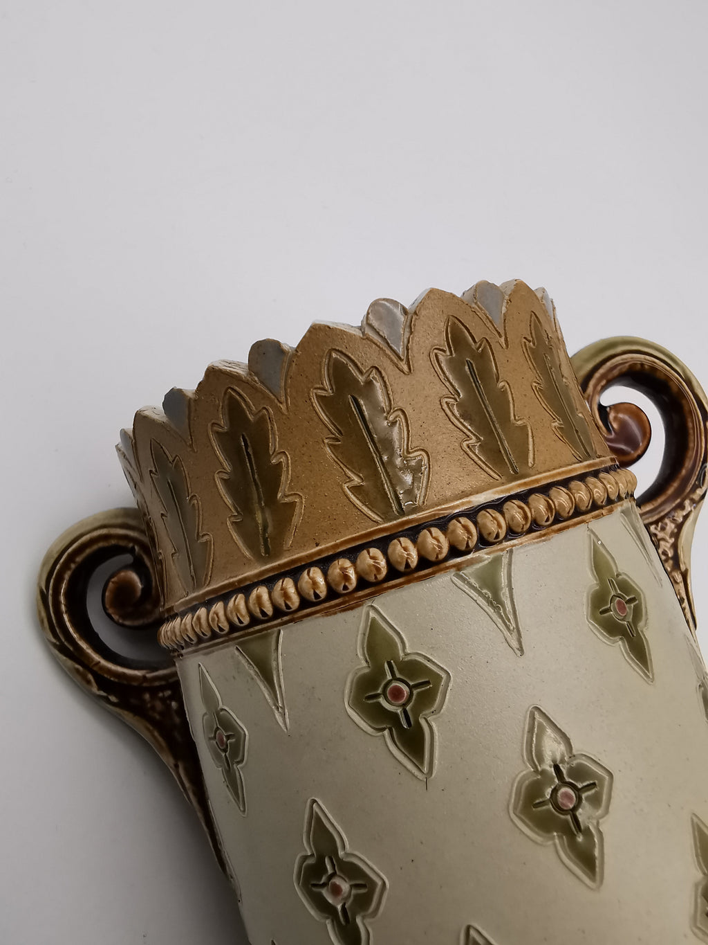 Antique Mettlach Villeroy & Boch Stoneware Vase - Model 1719