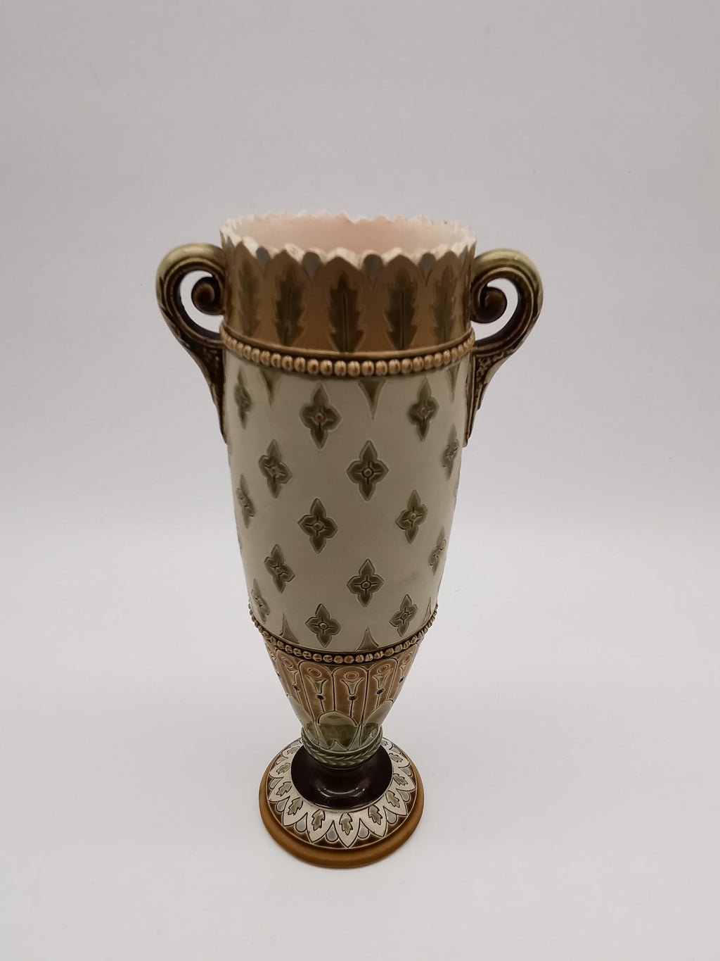 Antique Mettlach Villeroy & Boch Stoneware Vase - Model 1719