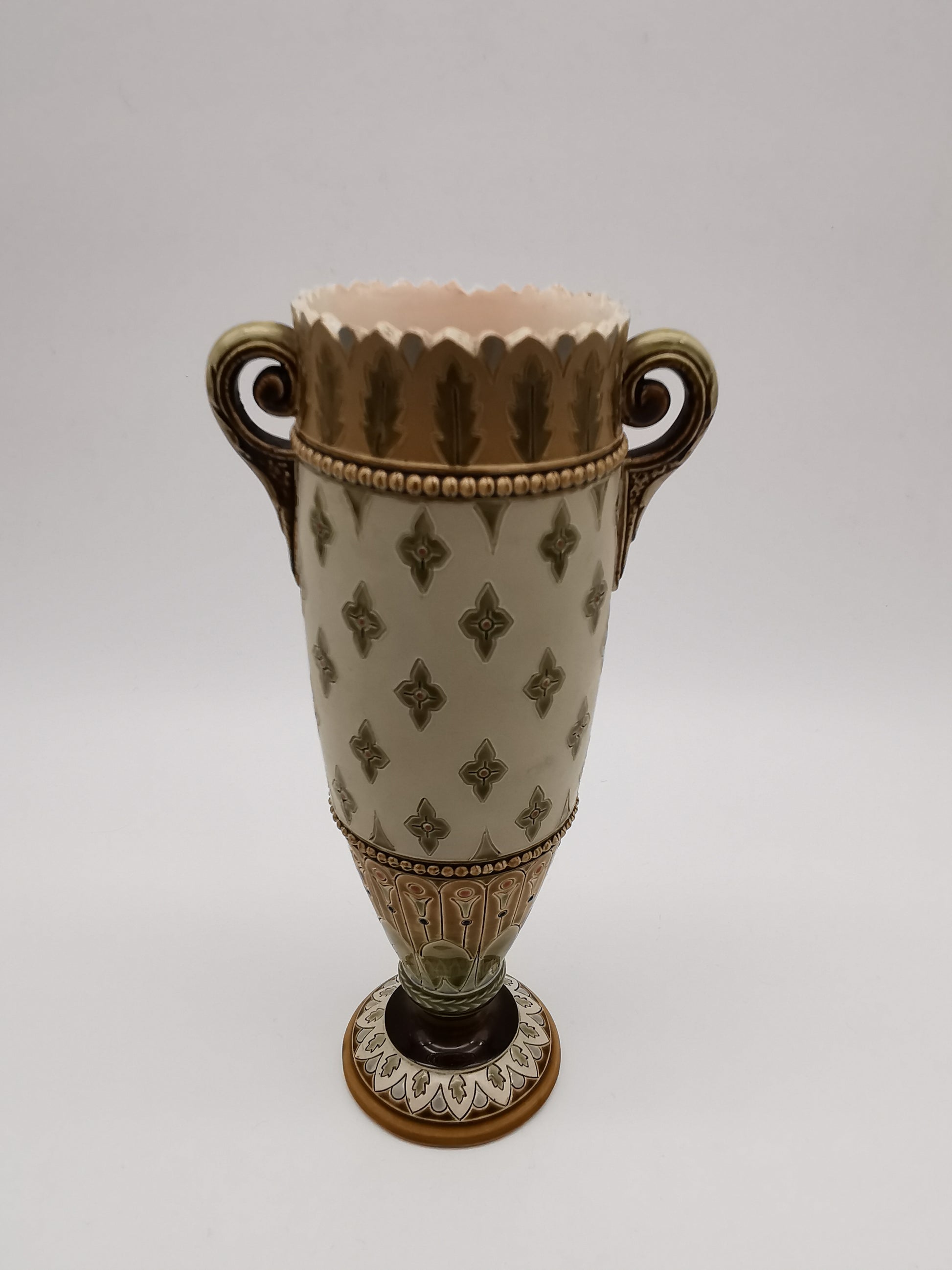 Antique Mettlach Villeroy & Boch Stoneware Vase - Model 1719