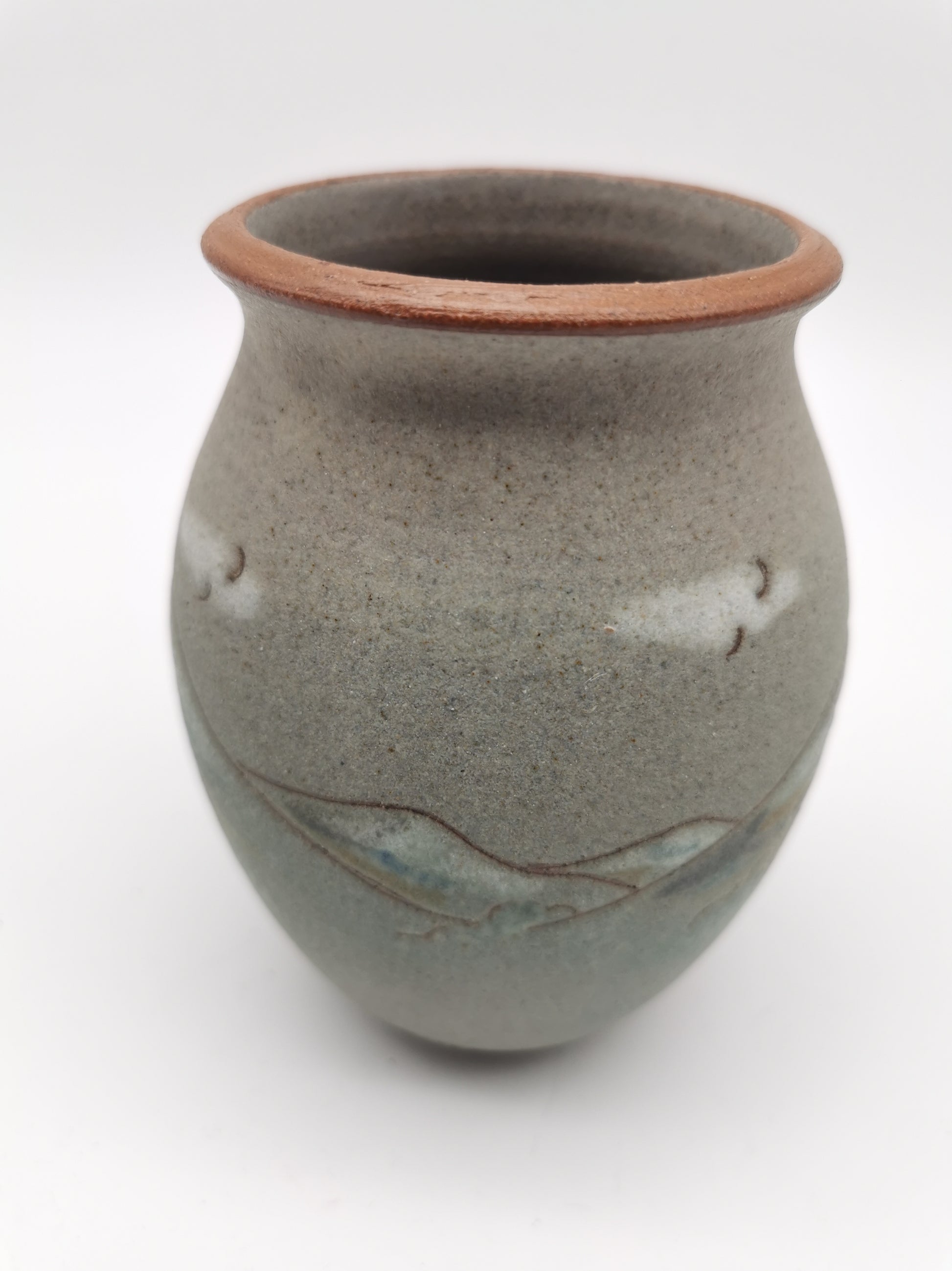 Signed Vintage Dave Wallbridge Corris Pottery Welsh Landscape Vase