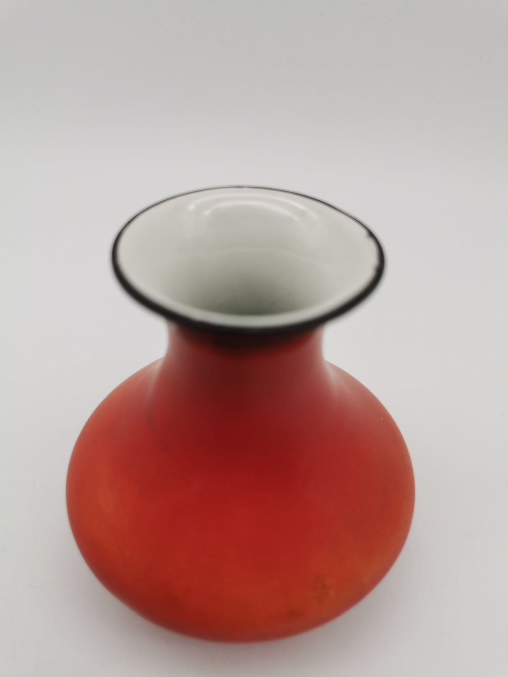 Vintage 1930s Burleigh Ware Art Deco Small Red Bud Vase - Burgess & Leigh
