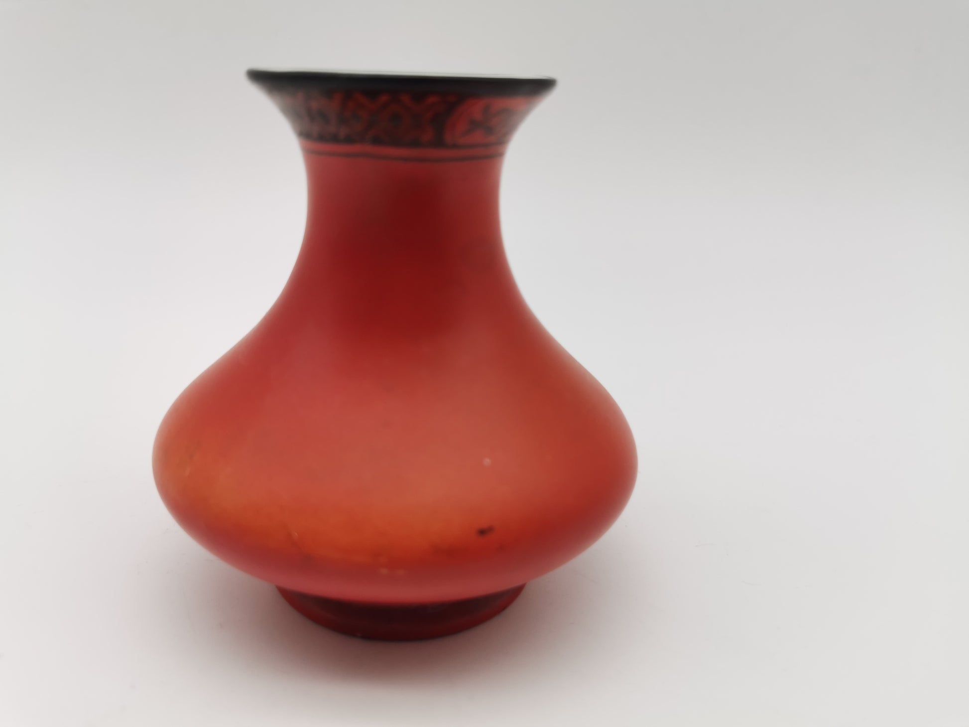 Vintage 1930s Burleigh Ware Art Deco Small Red Bud Vase - Burgess & Leigh