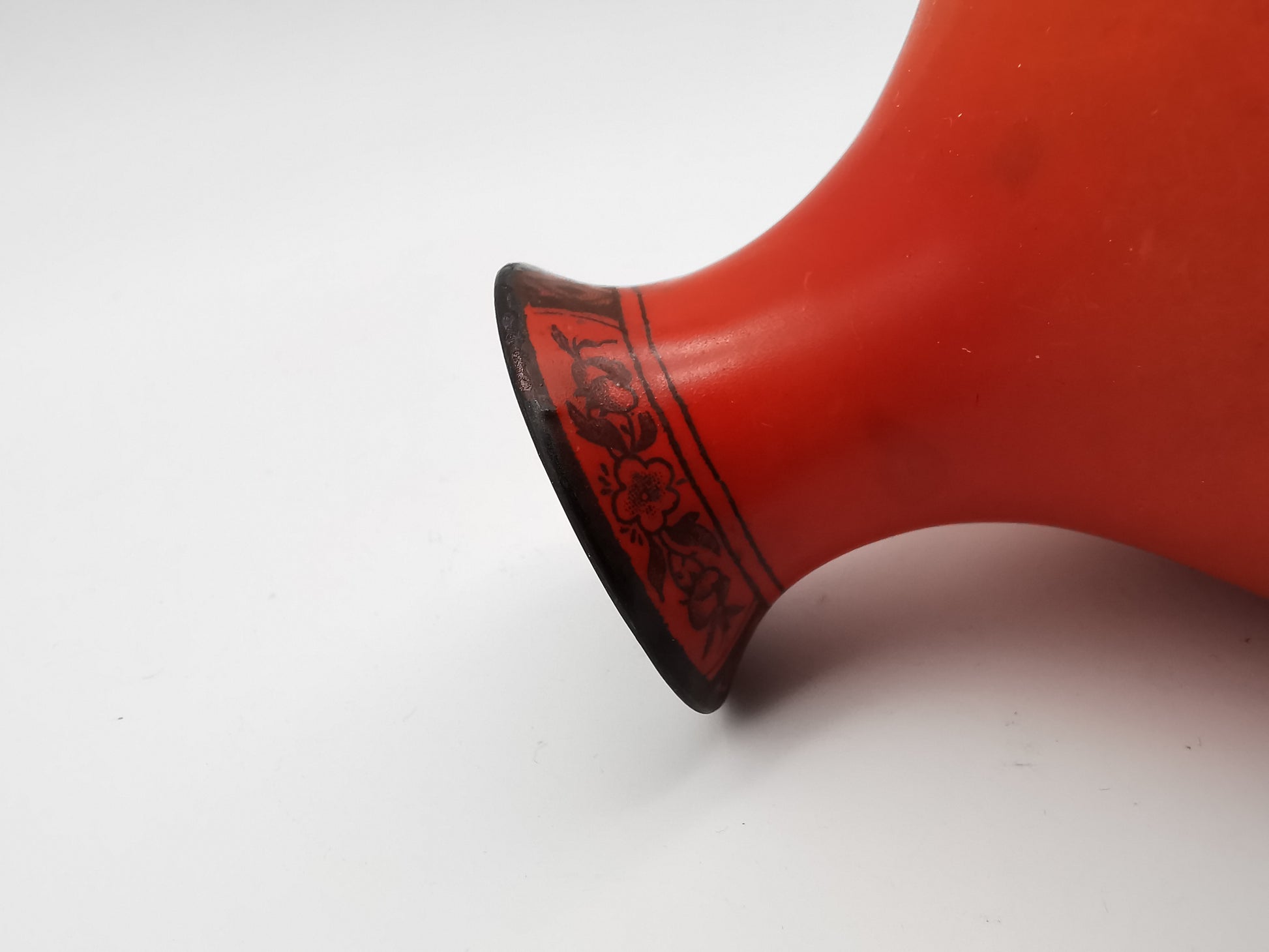 Vintage 1930s Burleigh Ware Art Deco Small Red Bud Vase - Burgess & Leigh