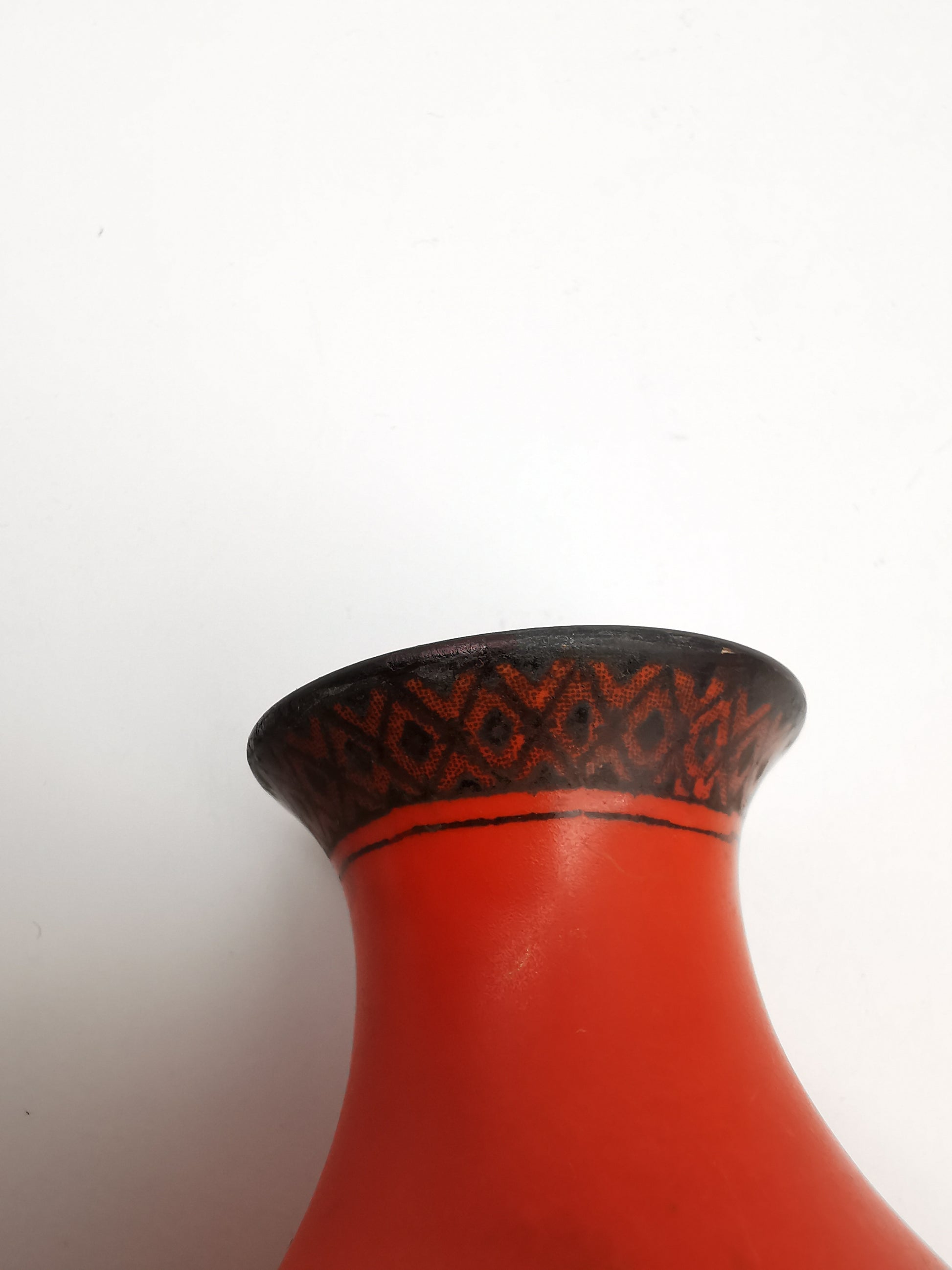 Vintage 1930s Burleigh Ware Art Deco Small Red Bud Vase - Burgess & Leigh