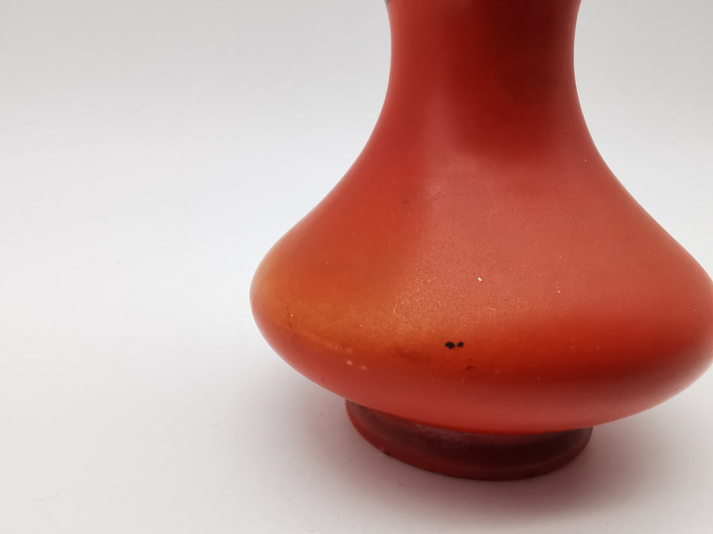 Vintage 1930s Burleigh Ware Art Deco Small Red Bud Vase - Burgess & Leigh