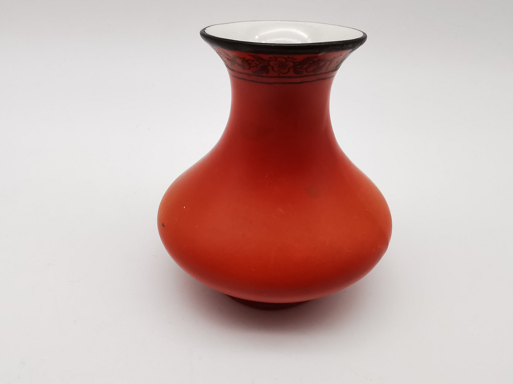 Vintage 1930s Burleigh Ware Art Deco Small Red Bud Vase - Burgess & Leigh
