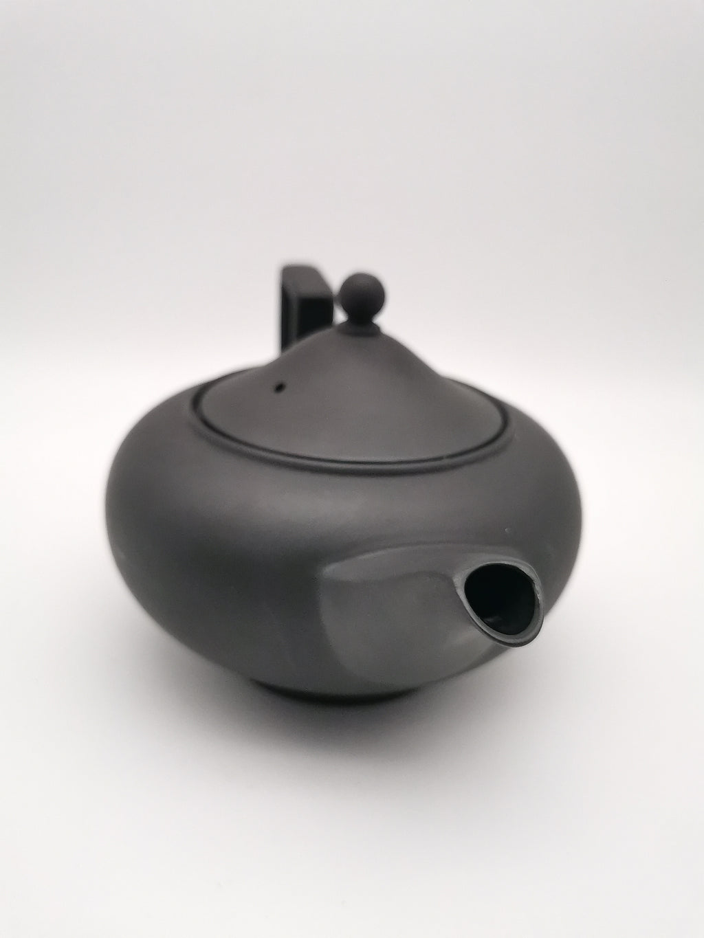 Vintage Wedgwood Black Basalt Teapot -  Matte Black Stoneware