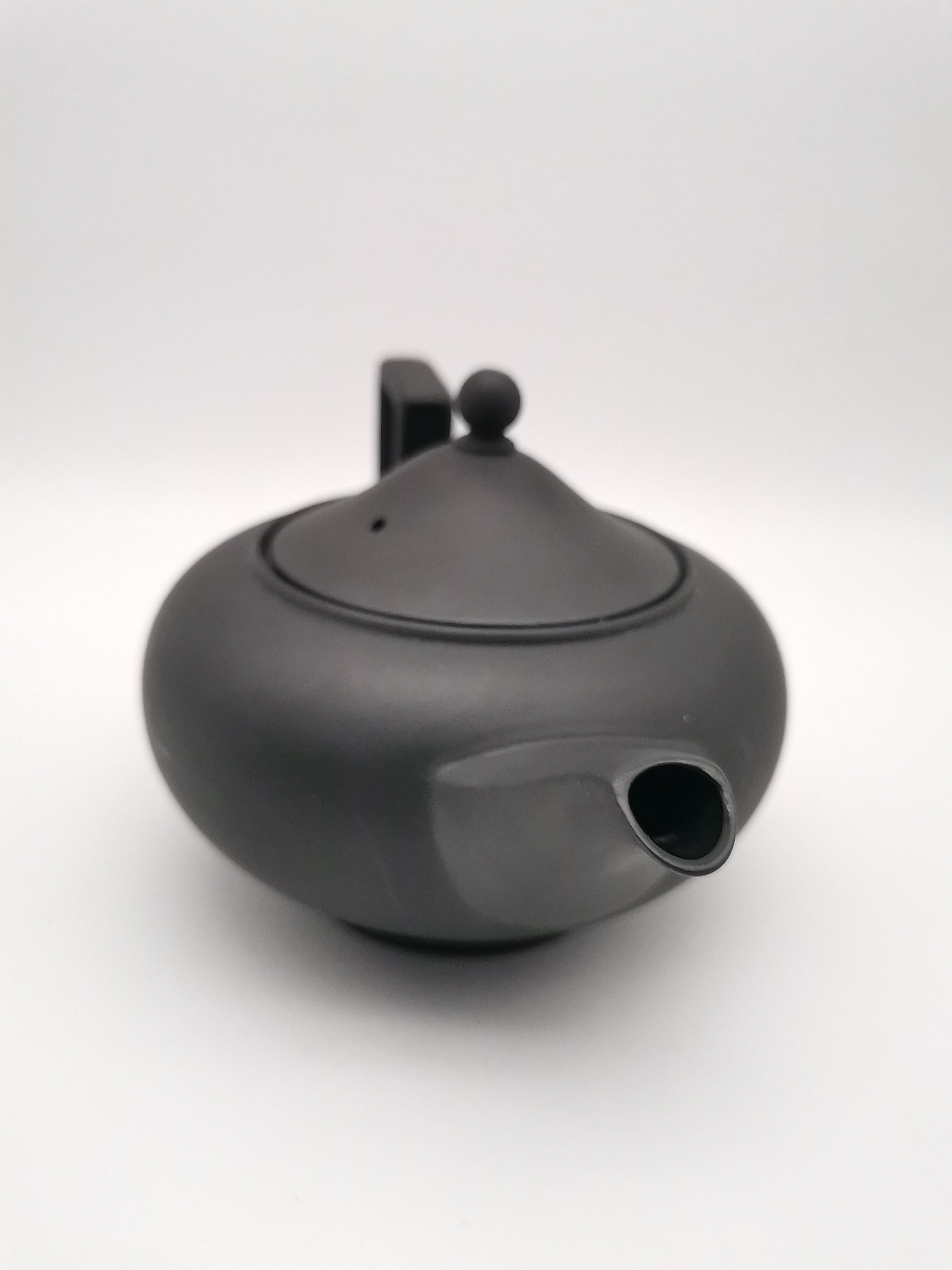 Vintage Wedgwood Black Basalt Teapot -  Matte Black Stoneware