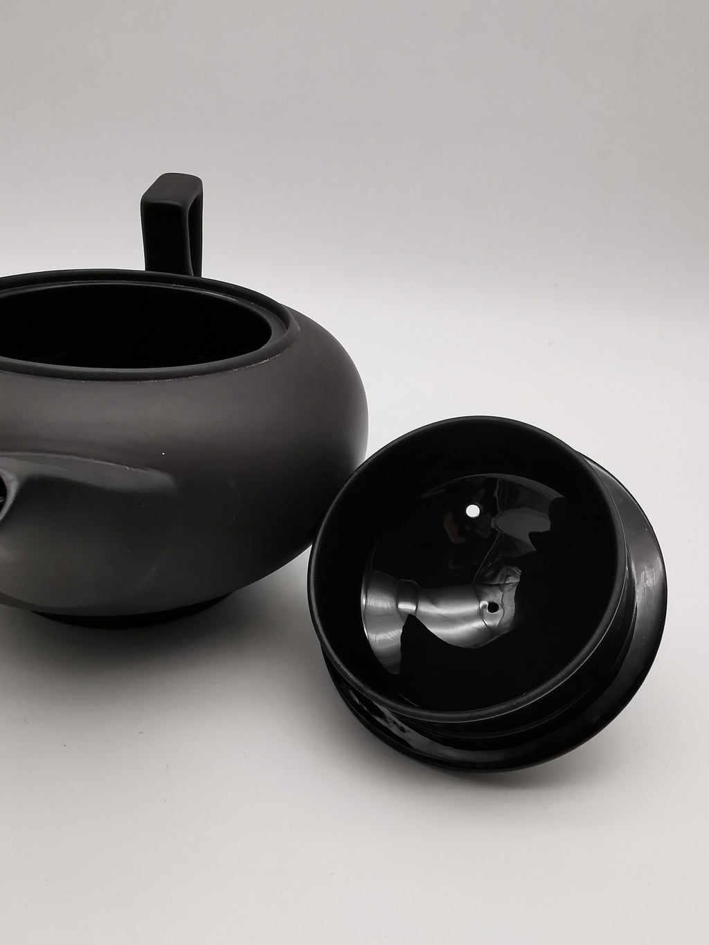 Vintage Wedgwood Black Basalt Teapot -  Matte Black Stoneware