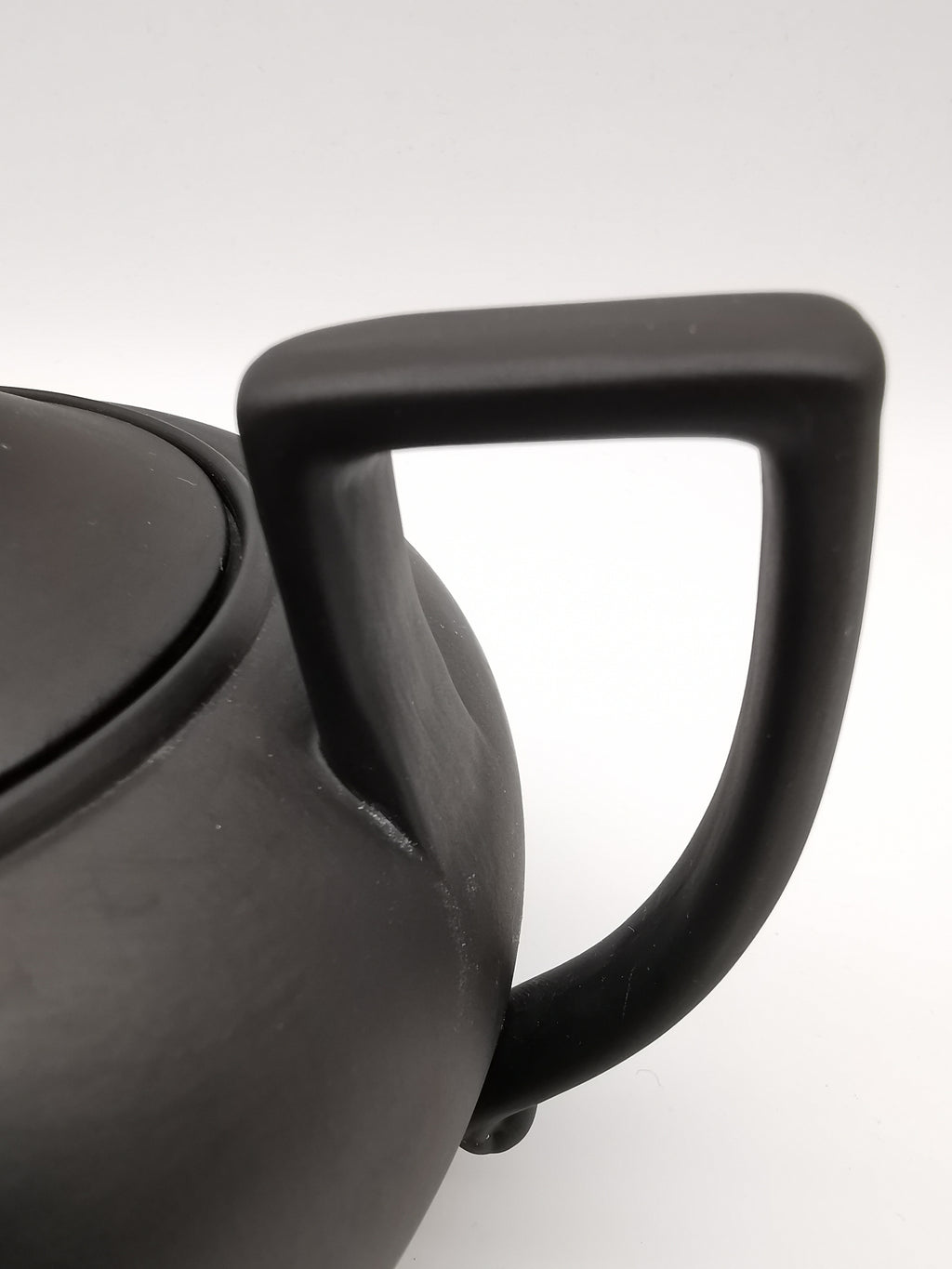 Vintage Wedgwood Black Basalt Teapot -  Matte Black Stoneware