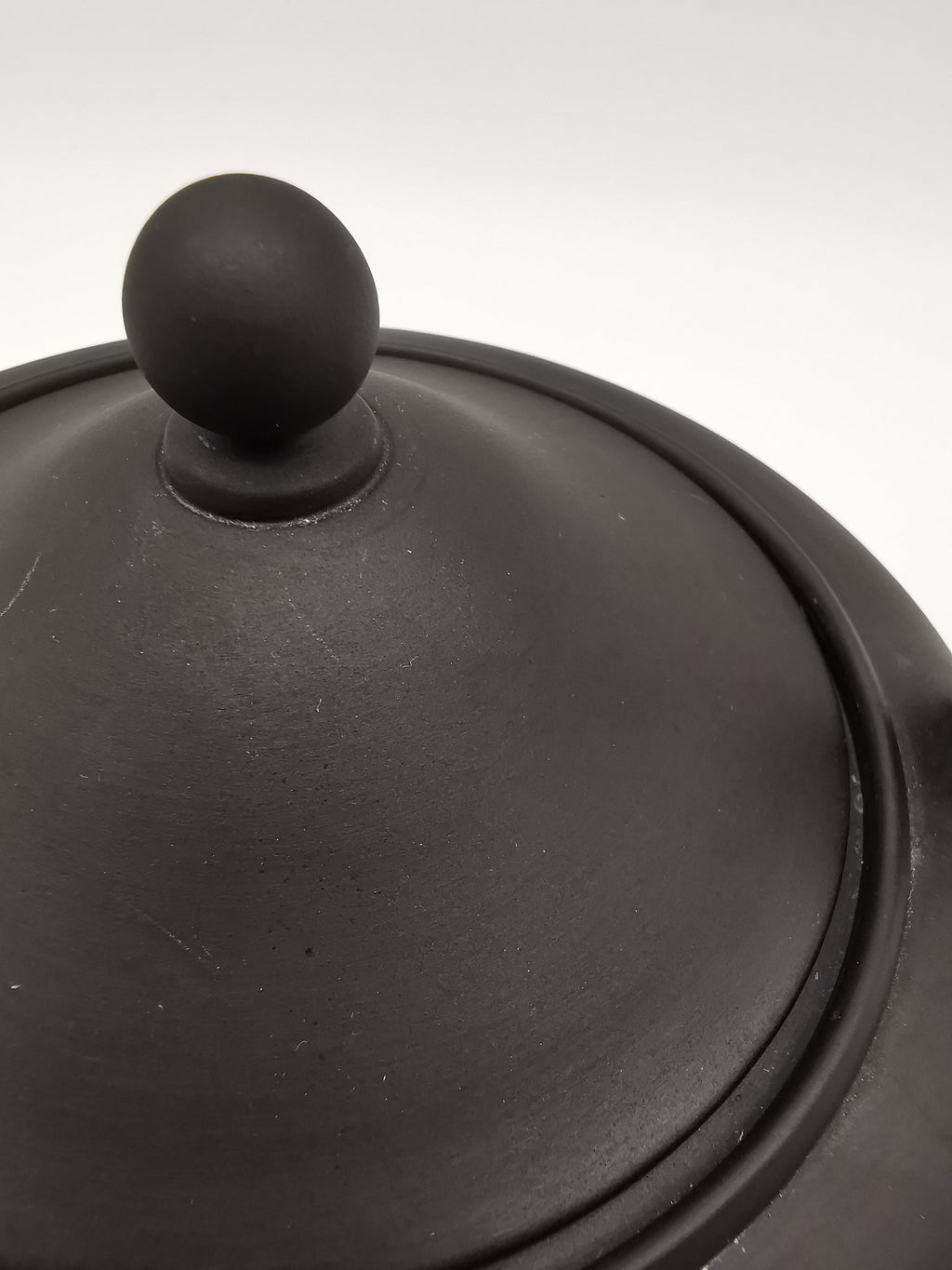 Vintage Wedgwood Black Basalt Teapot -  Matte Black Stoneware