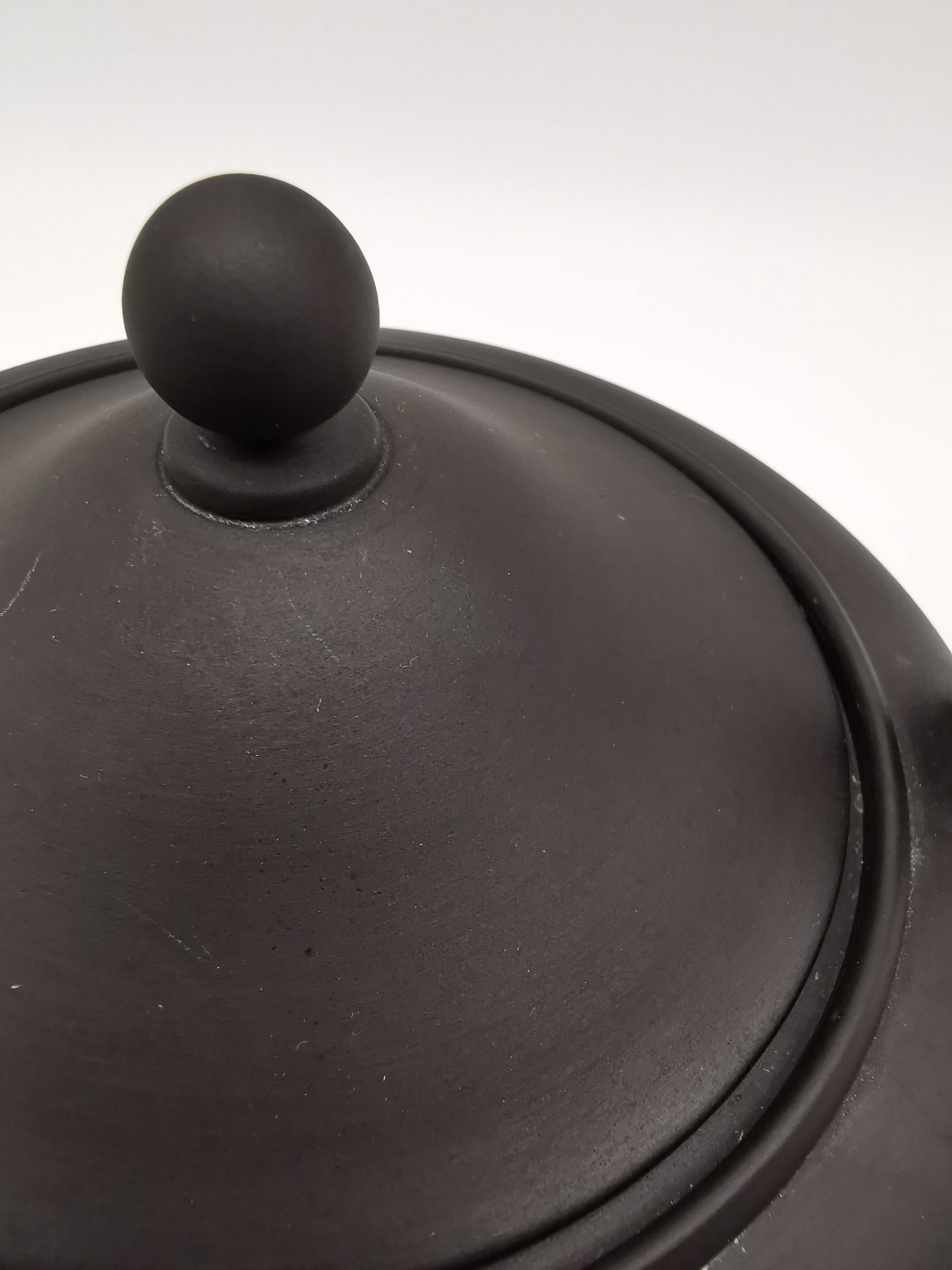 Vintage Wedgwood Black Basalt Teapot -  Matte Black Stoneware