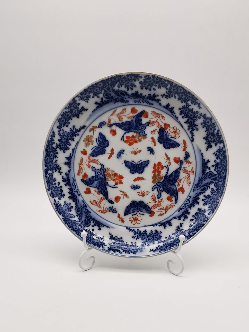 Antique 19th Century Chinese Imari Butterfly Export Plate