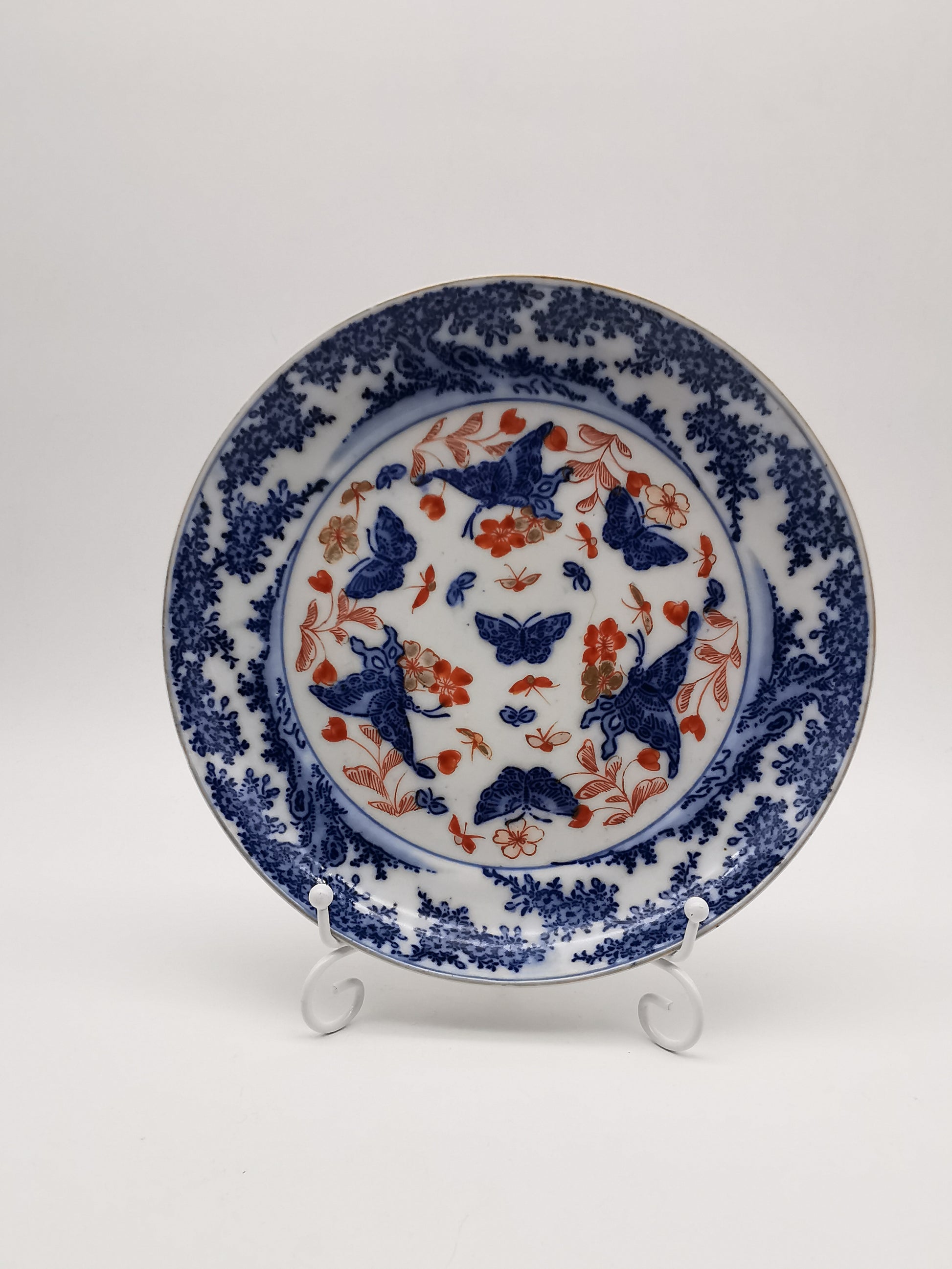 Antique 19th Century Chinese Imari "Butterfly" Export Plate
