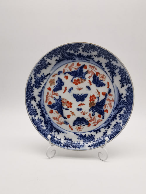 Antique 19th Century Chinese Imari "Butterfly" Export Plate