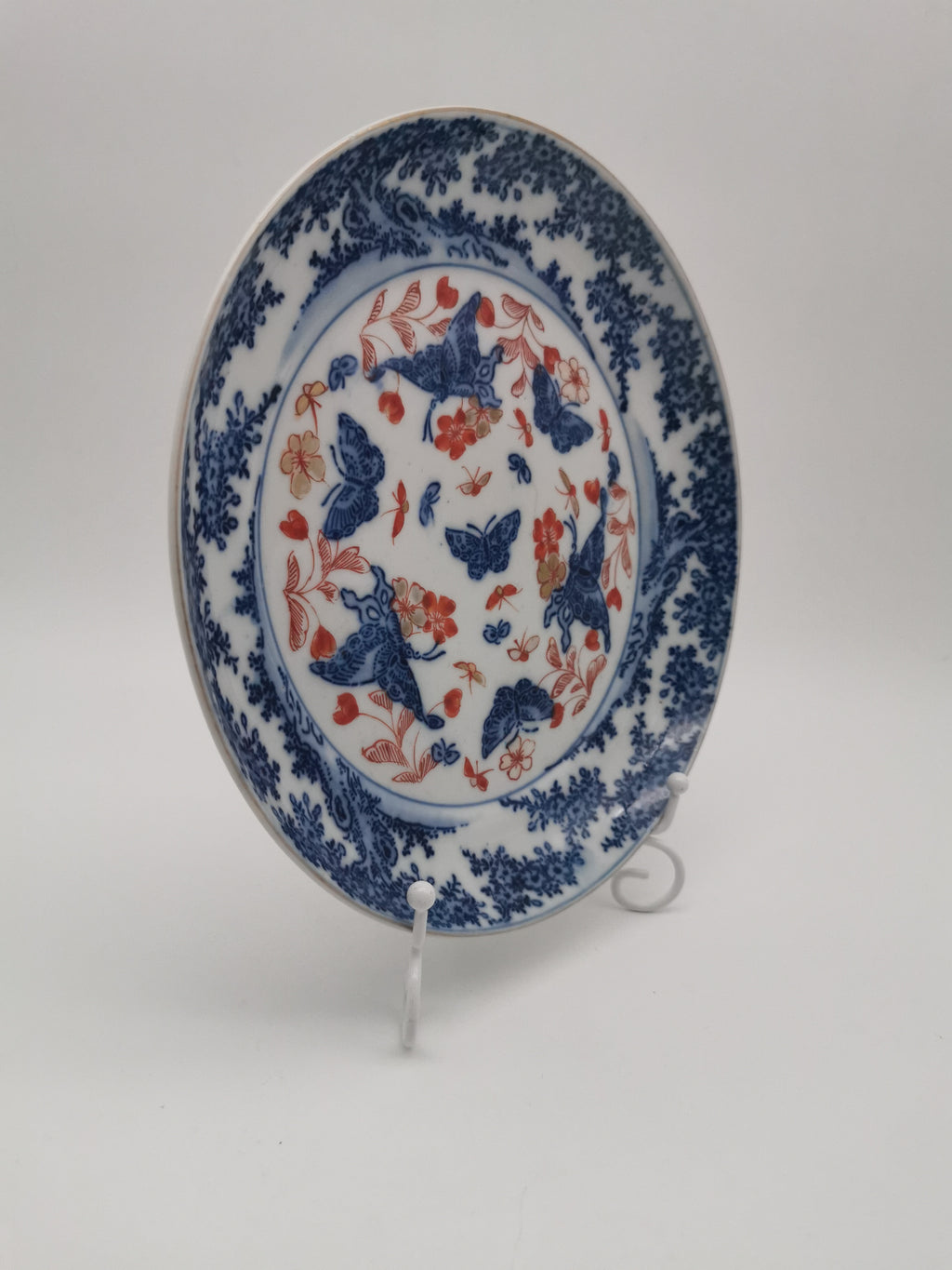 Antique 19th Century Chinese Imari Butterfly Export Plate