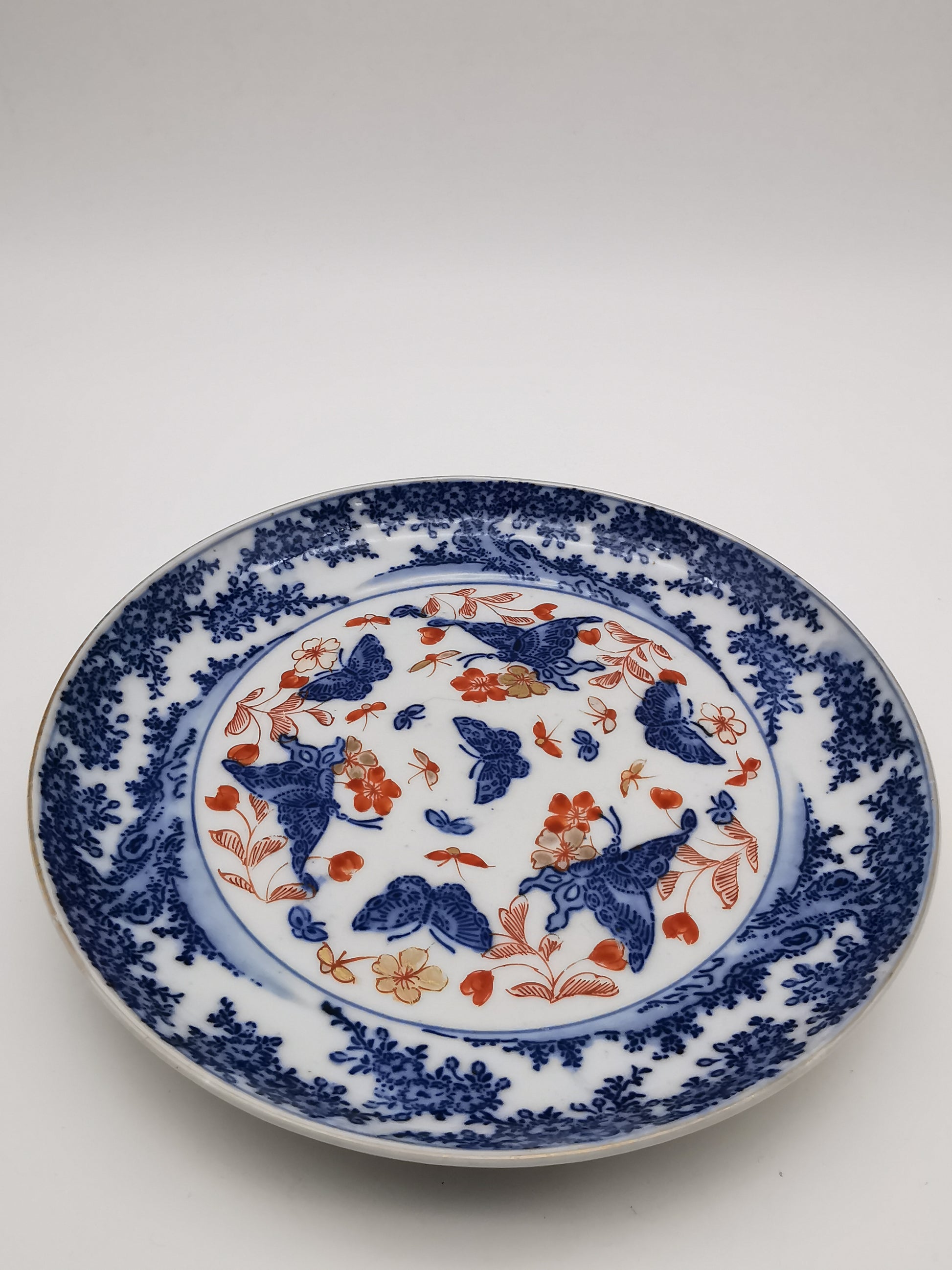 Antique 19th Century Chinese Imari "Butterfly" Export Plate