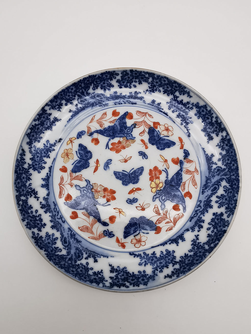 Antique 19th Century Chinese Imari Butterfly Export Plate