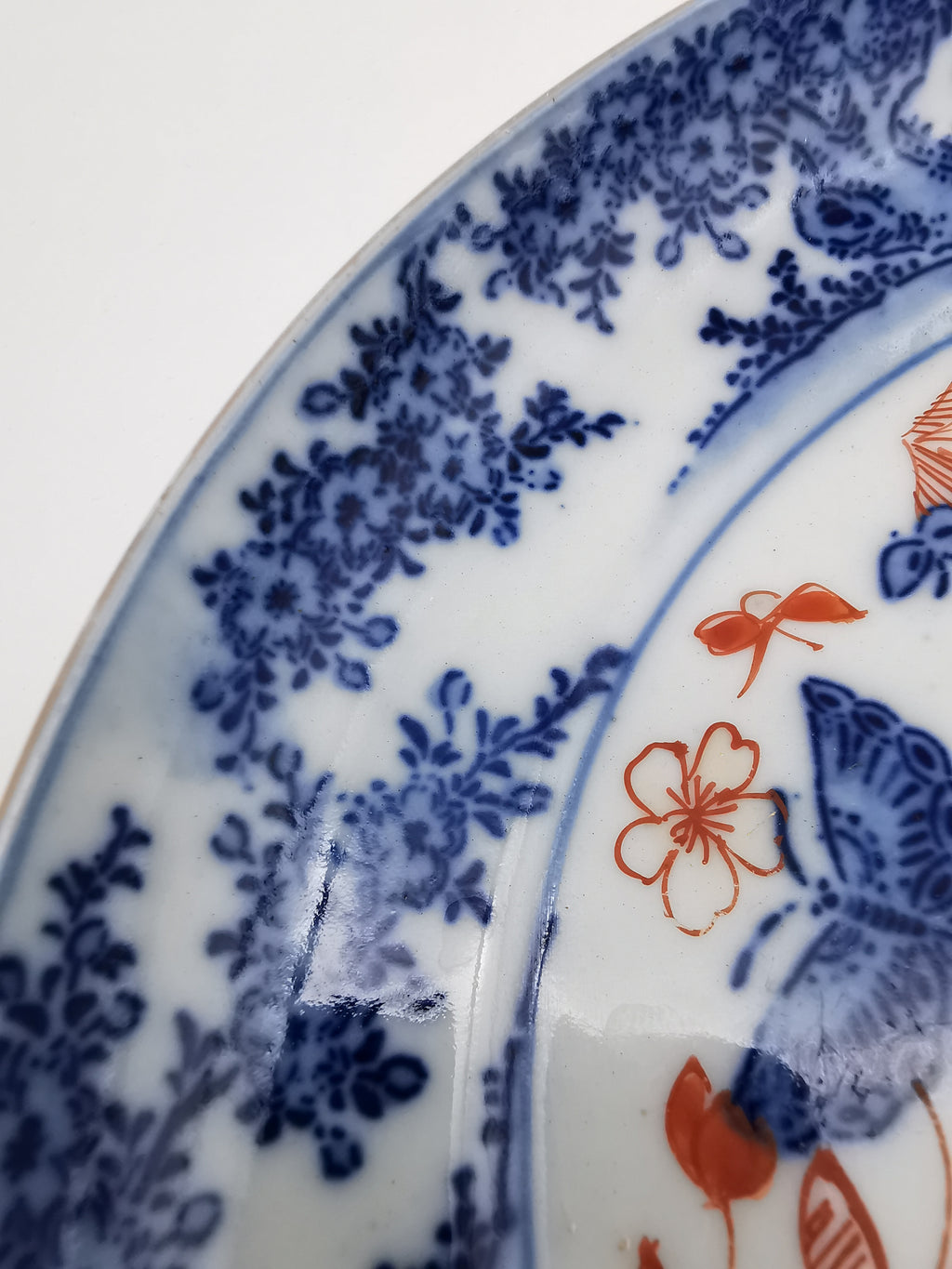 Antique 19th Century Chinese Imari Butterfly Export Plate
