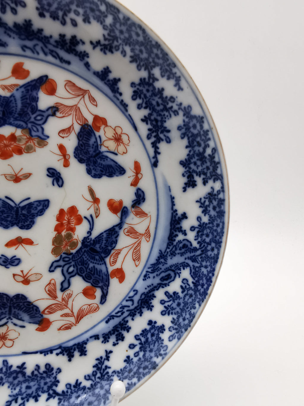Antique 19th Century Chinese Imari Butterfly Export Plate