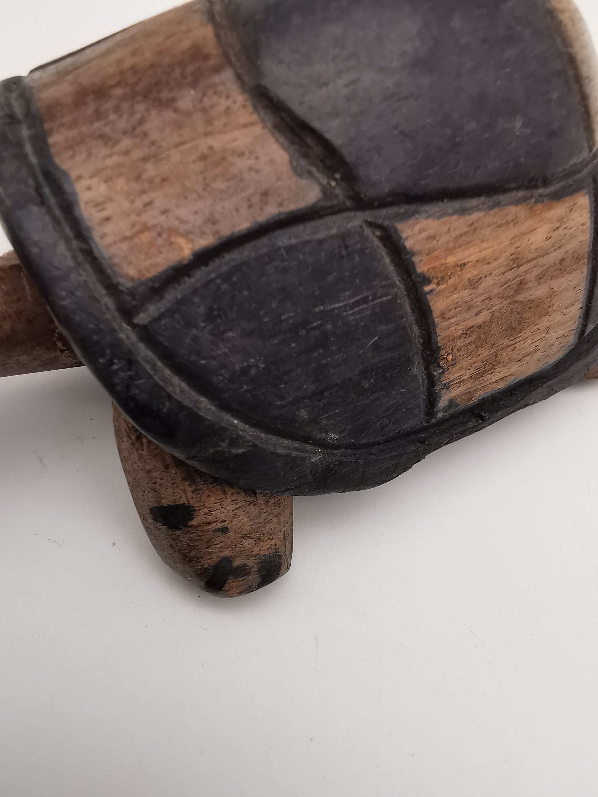 Hand-Carved Rustic Wooden Tortoise / Vintage Style Folk Art Turtle