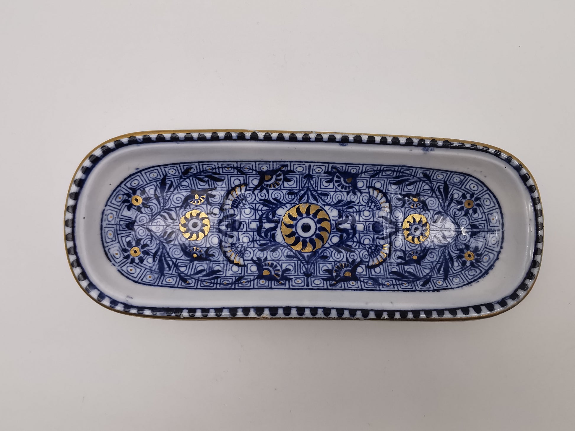 Antique Wedgwood White Ironstone Toothbrush / Razor Tray, dated 1882