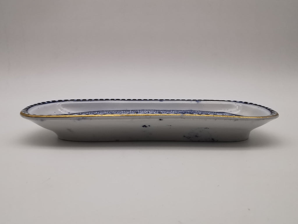 Antique Wedgwood White Ironstone Toothbrush / Razor Tray, dated 1882