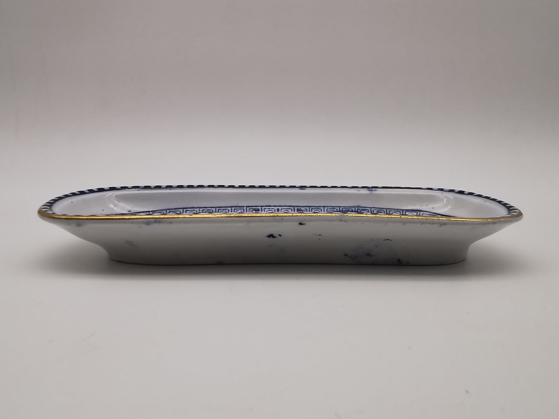 Antique Wedgwood White Ironstone Toothbrush / Razor Tray, dated 1882