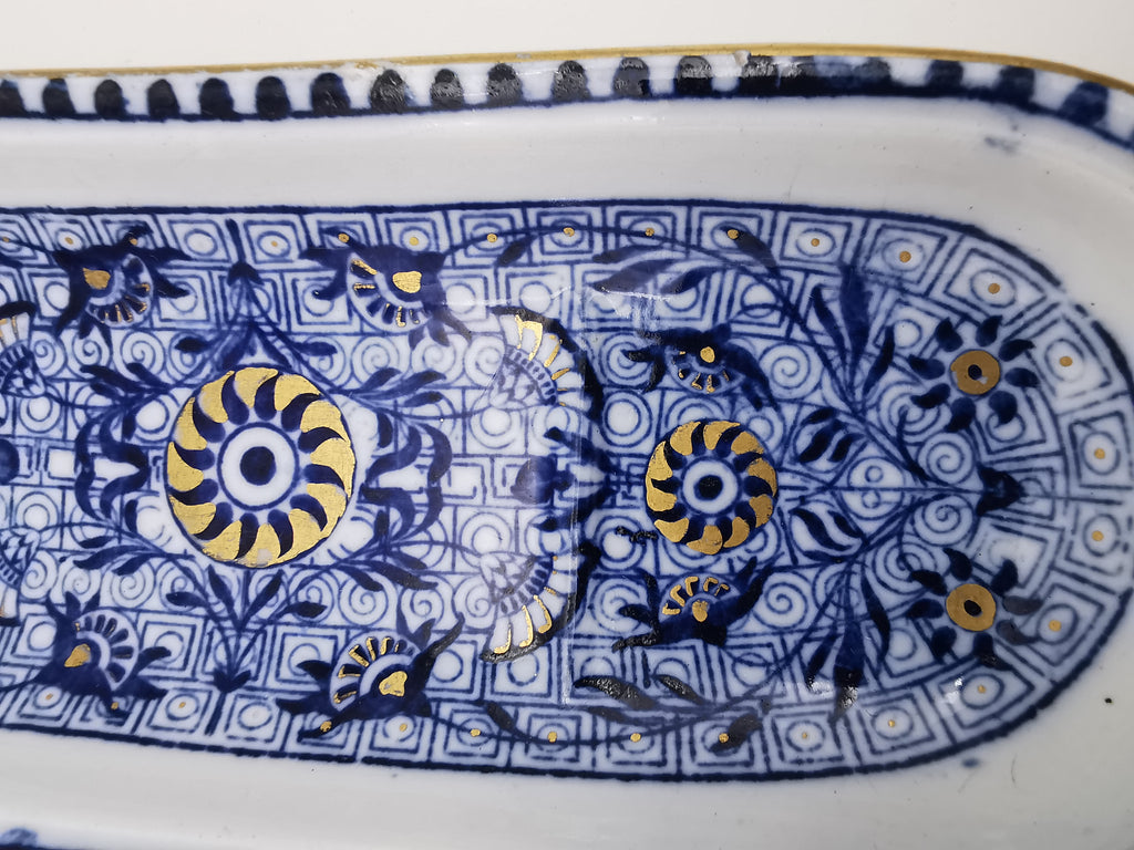 Antique Wedgwood White Ironstone Toothbrush / Razor Tray, dated 1882