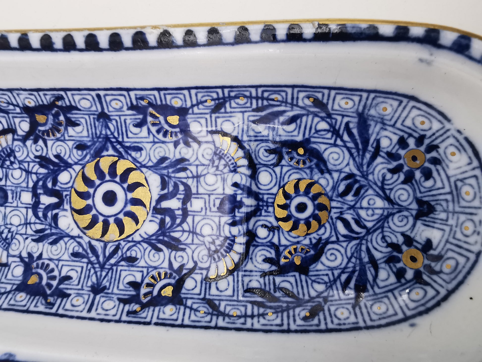 Antique Wedgwood White Ironstone Toothbrush / Razor Tray, dated 1882