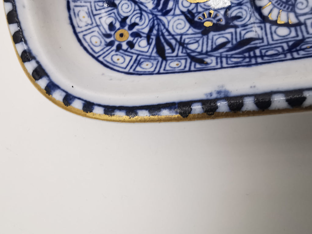 Antique Wedgwood White Ironstone Toothbrush / Razor Tray, dated 1882