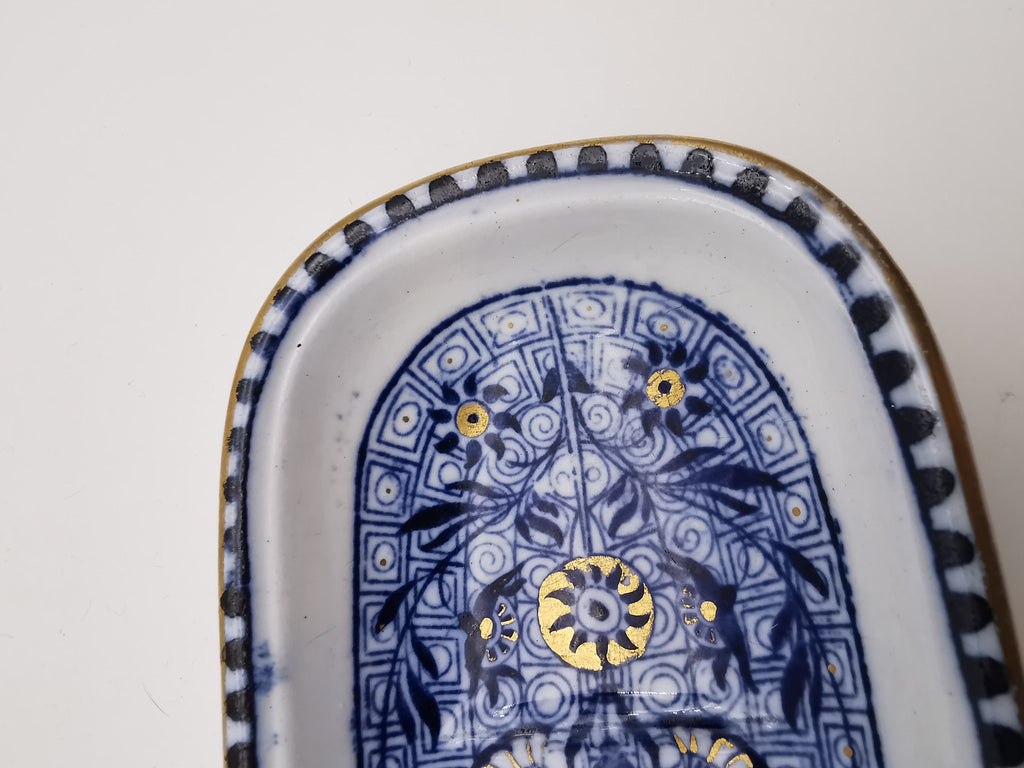 Antique Wedgwood White Ironstone Toothbrush / Razor Tray, dated 1882